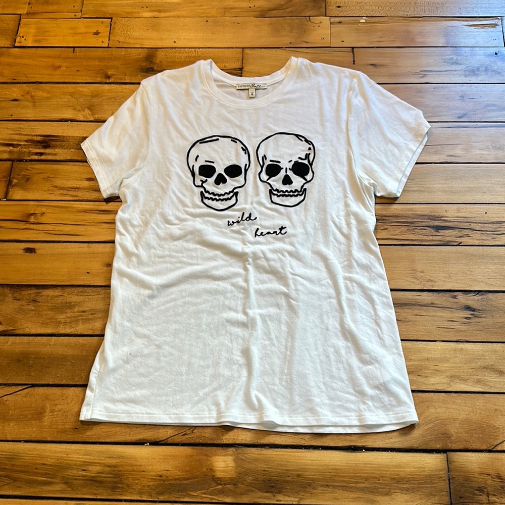 Express skull detail relaxed fit tee